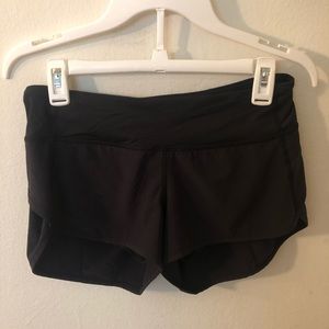 Black lululemon active shorts